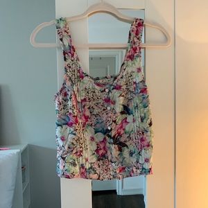 Floral cotton tank